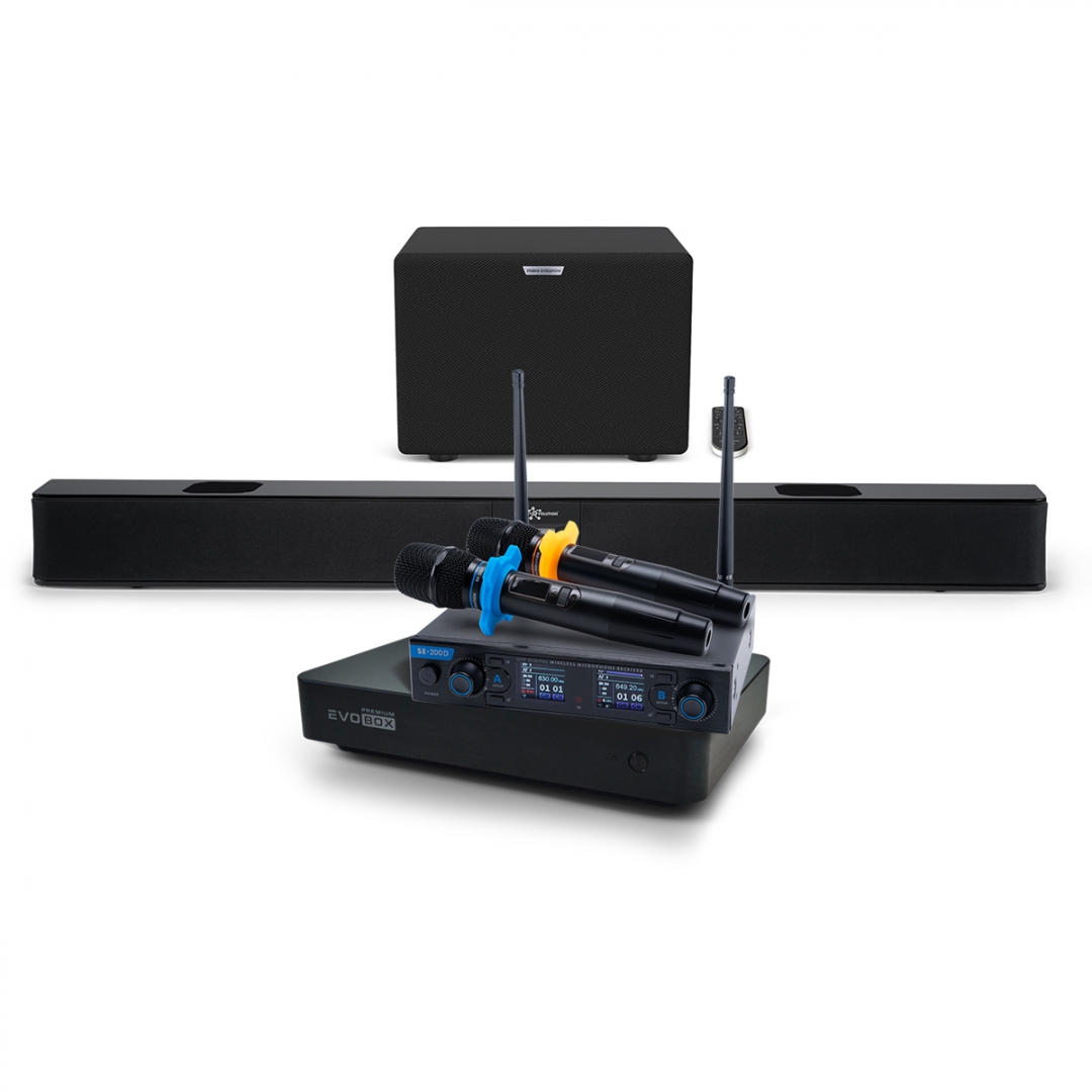 Hi-End караоке-система EVOBOX Premium + EvoSoundBar (саундбар с караоке) в Мытищах