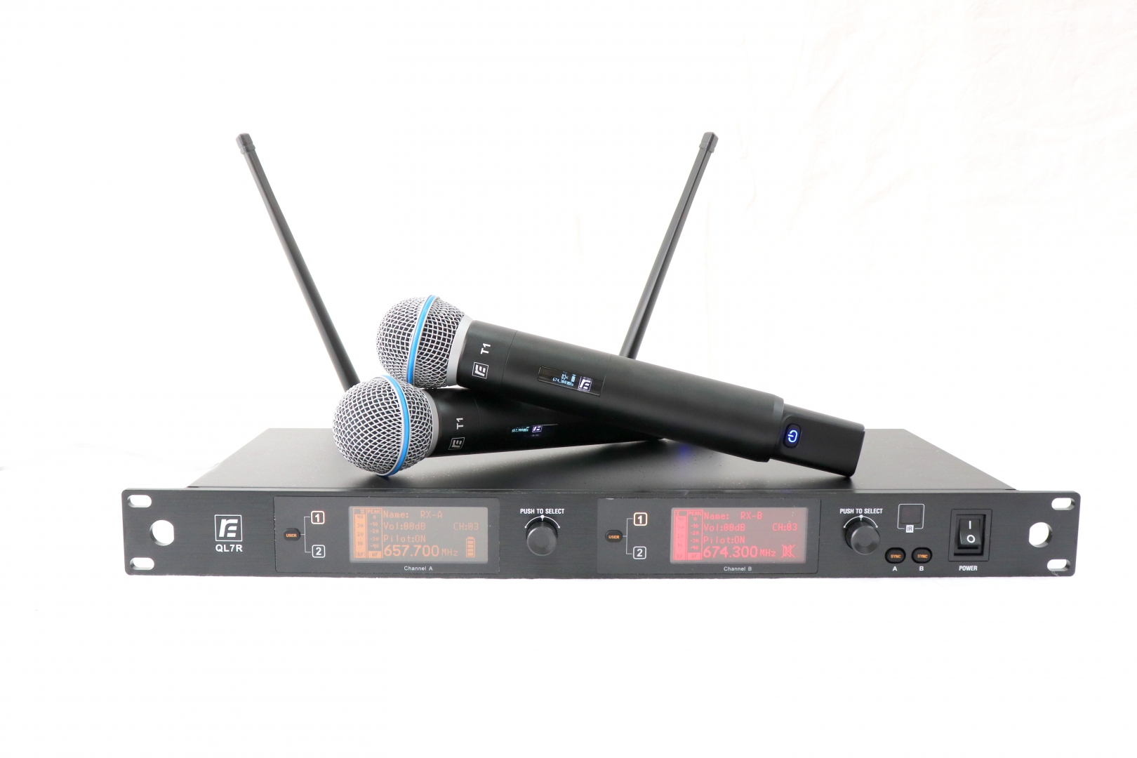 RFIntell QL7R/T1-A 651,800-683,400 МГц 2-канальная радиосистема с 2-мя ручными микрофонами в Мытищах