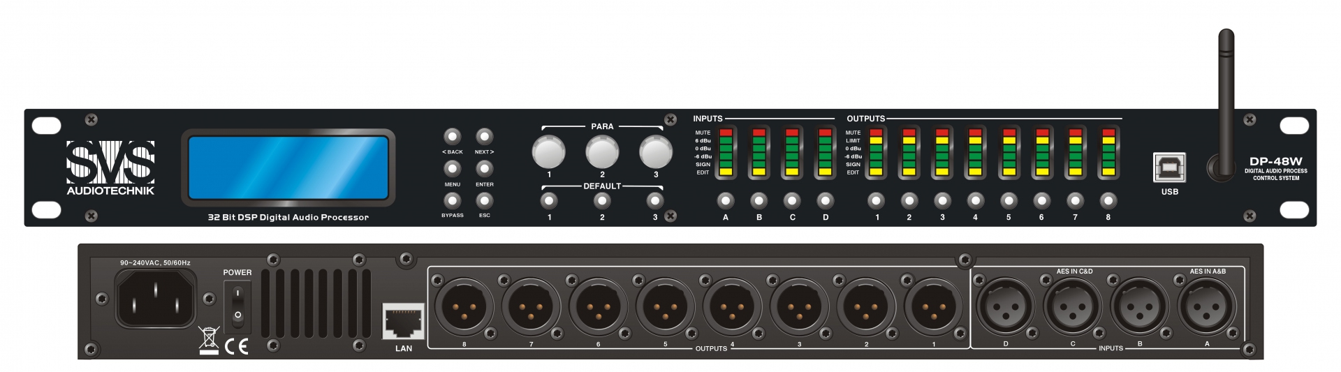 SVS Audiotechnik DP-48W Цифровой процессор: 4 входа 8 выходов в Мытищах
