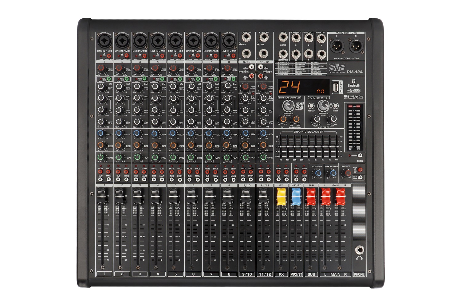 SVS Audiotechnik mixers PM-12A Активный аналоговый микшерный пульт, 12-канальный в Мытищах